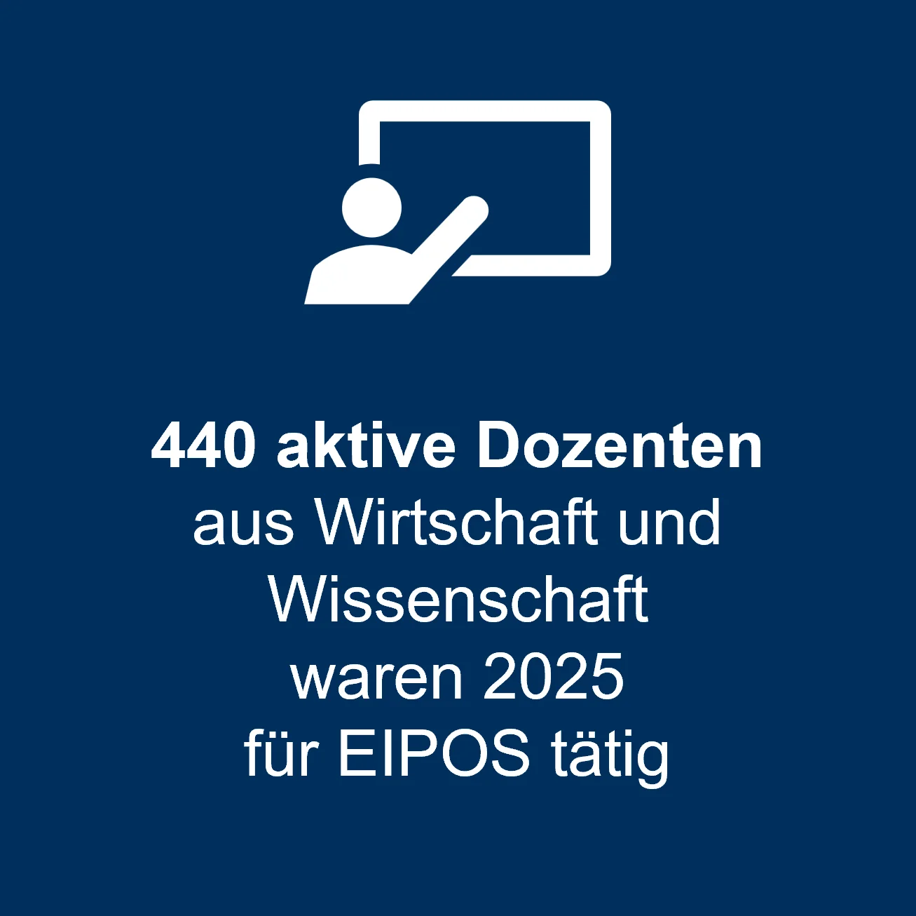 EIPOS Zahlen & Fakten - Dozenten EIPOS Zahlen & Fakten - Dozenten
