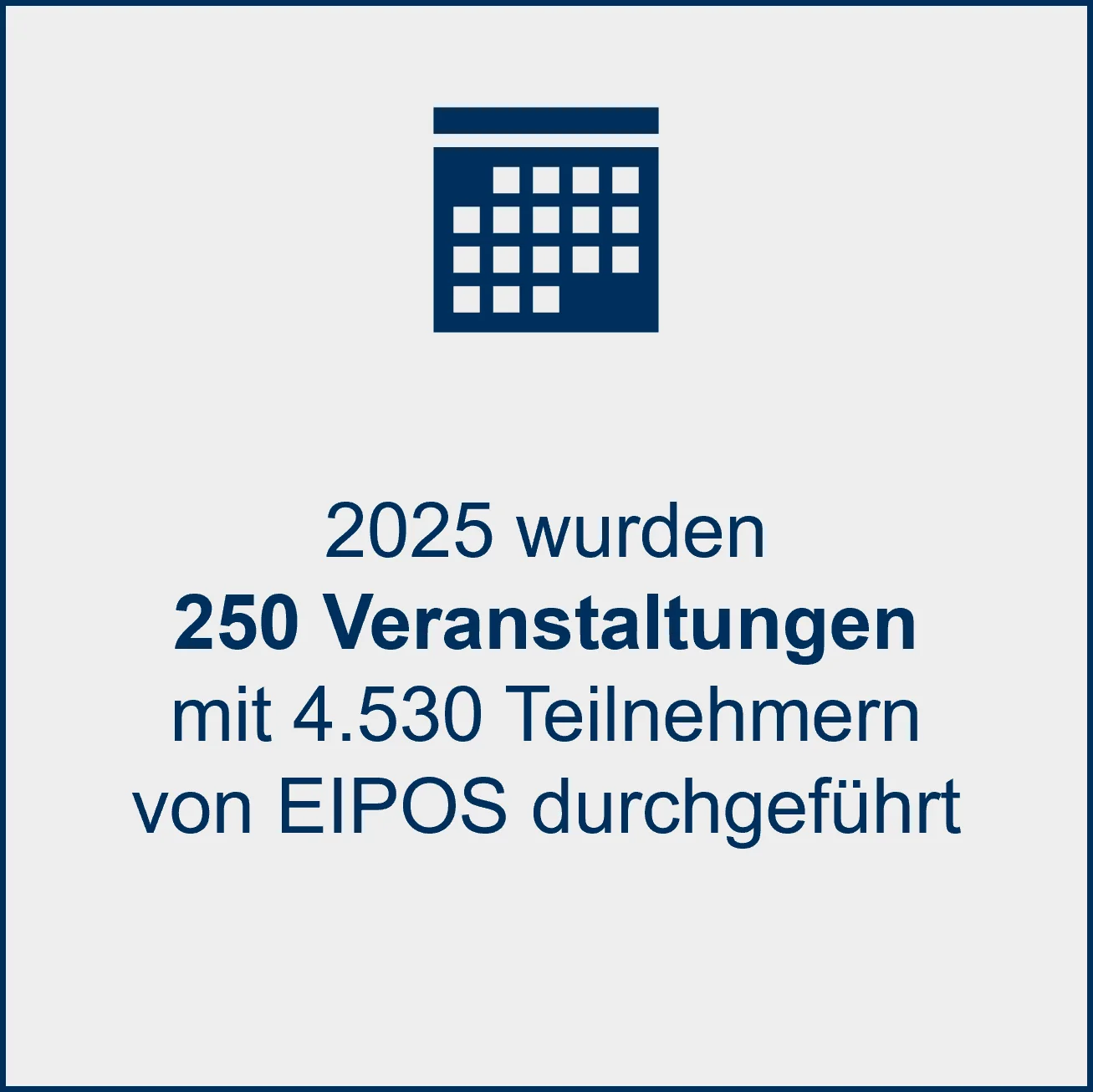 EIPOS Zahlen & Fakten - Veranstaltungen EIPOS Zahlen & Fakten - Veranstaltungen