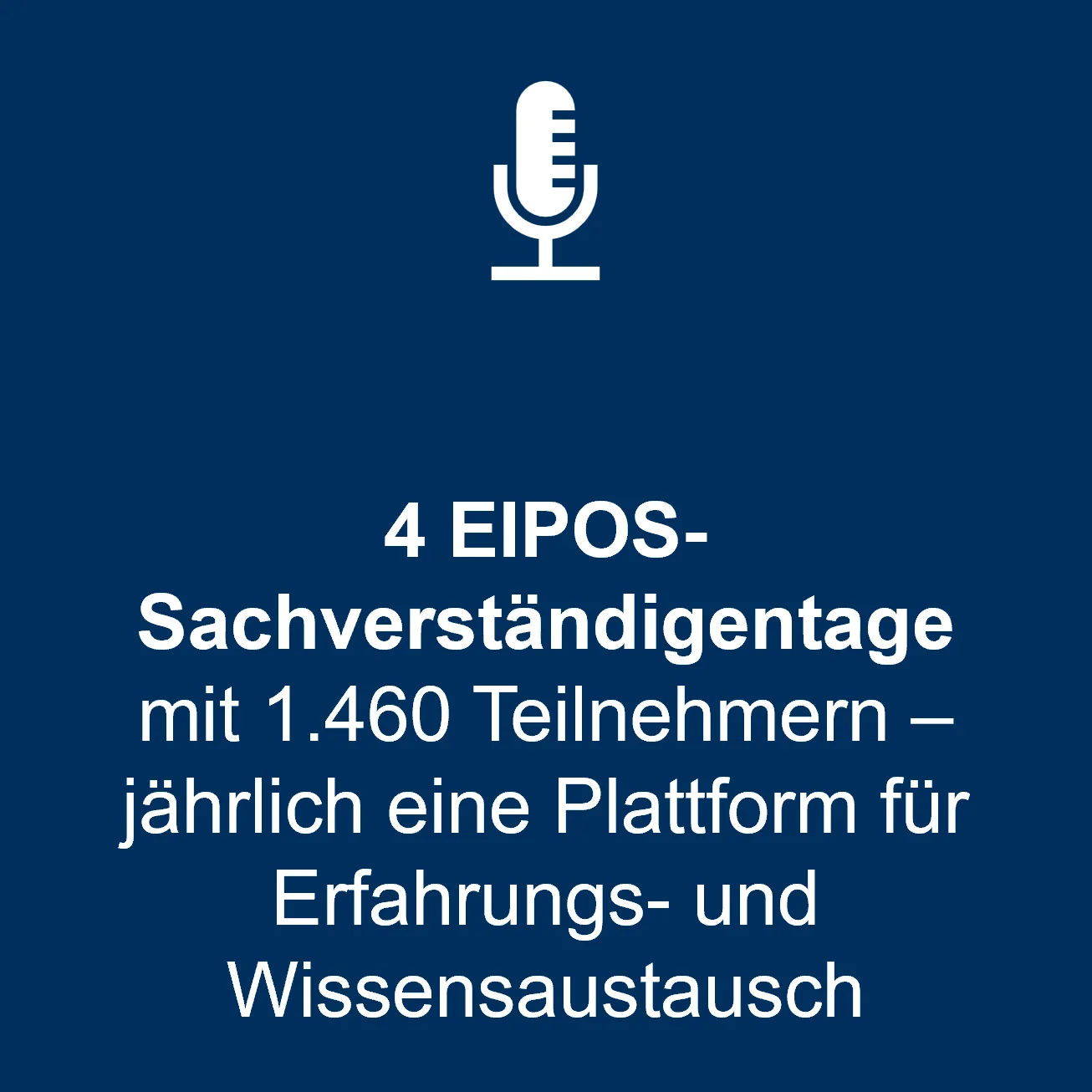EIPOS Zahlen & Fakten - Sachverständigentage EIPOS Zahlen & Fakten - Sachverständigentage