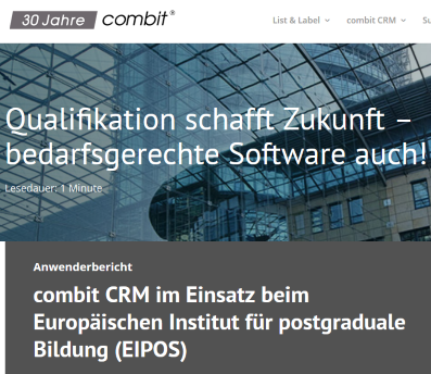 Neues Teilnehmermanagementsystem CRM